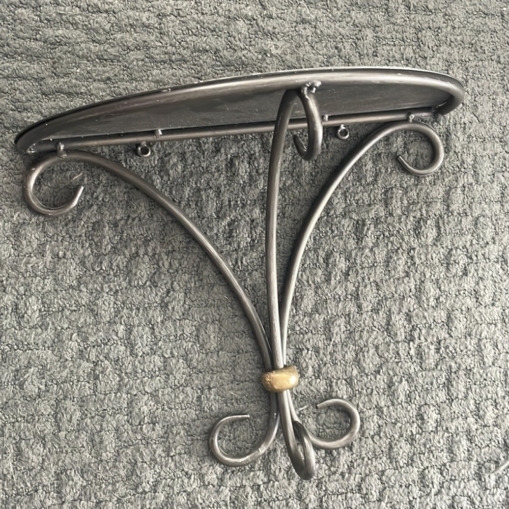 Pair of Rod iron wall shelf